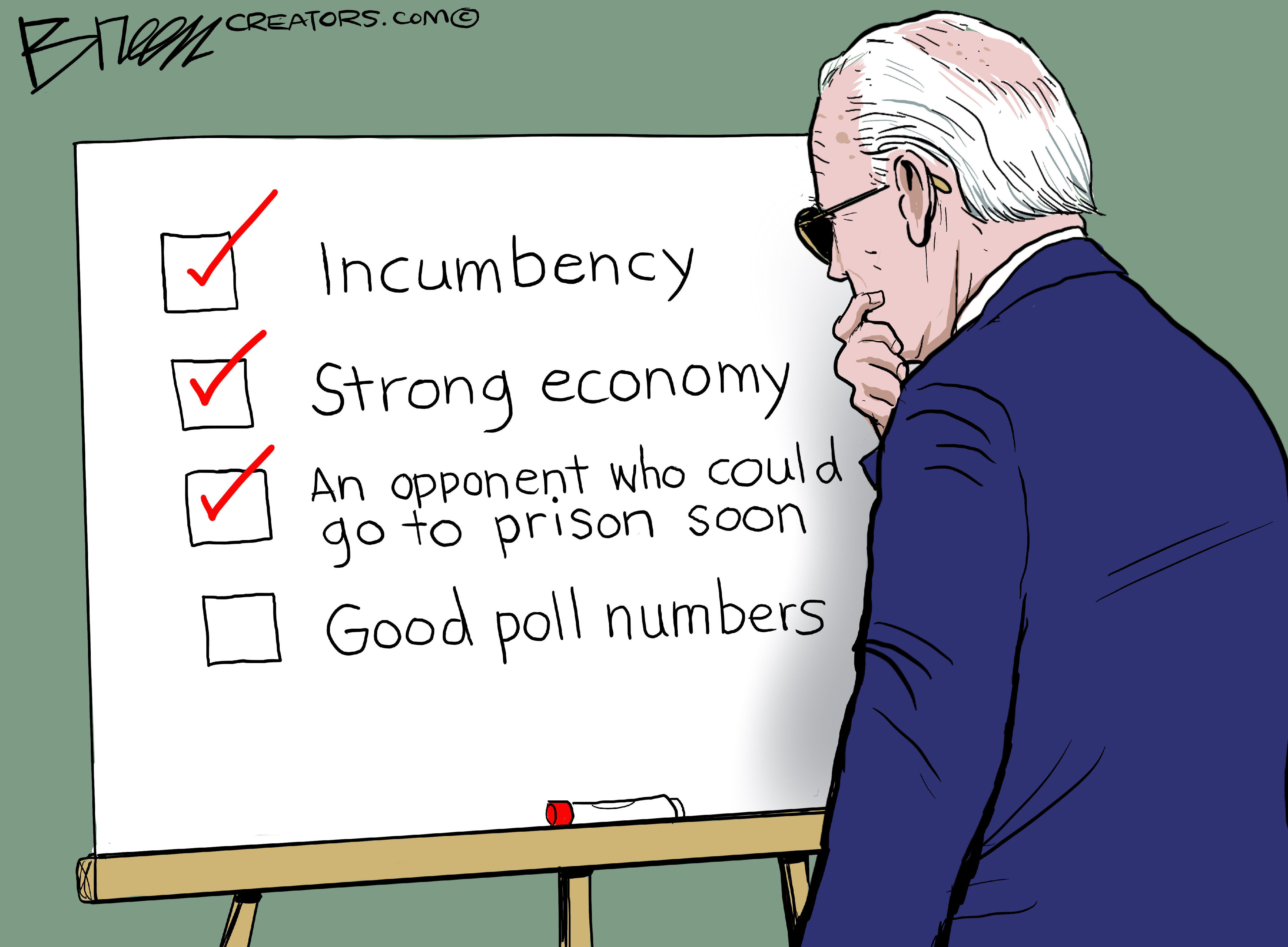 5 caricaturas populares sobre los bajos números de encuestas de Biden