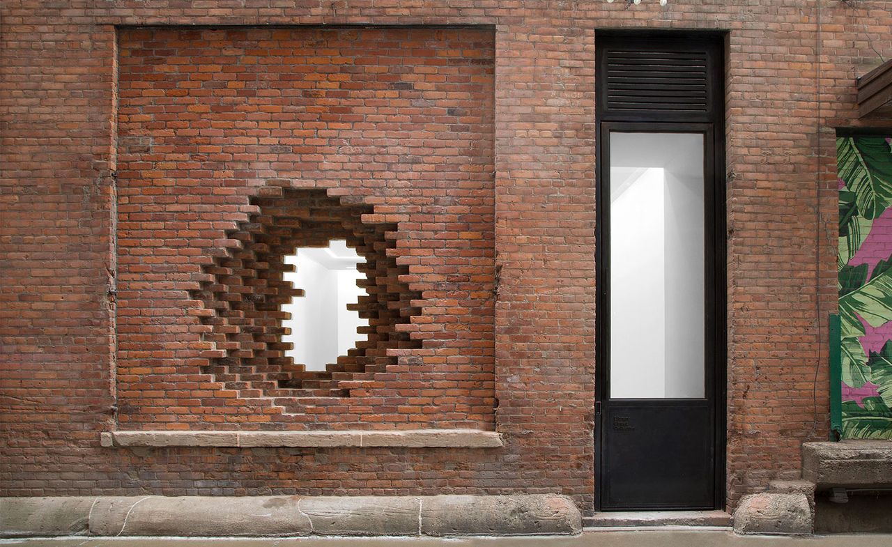 Image of the outdoor facade of Library Street Collective&#039;s new gallery space in downtown Detroit