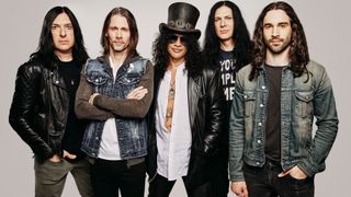 SMKC (L-R): Brent Fitz (drums), Myles Kennedy (vocals), Slash (guitar), Todd Kerns (bass & vocals) and Frank Sidoris (guitar & vocals)