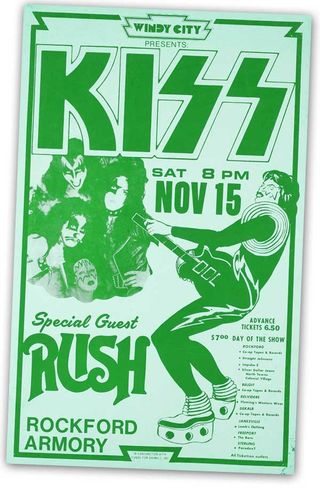 Kiss/Rush gig poster