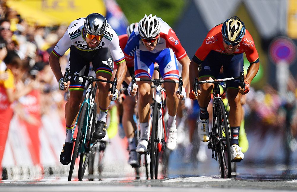 Peter Sagan beats Sonny Colbrelli and Arnaud Demare to win stage 2 at the Tour de France