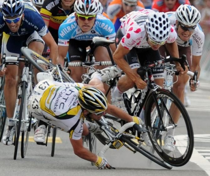 Tour de Suisse 2010 and Cavendish and Haussler crash