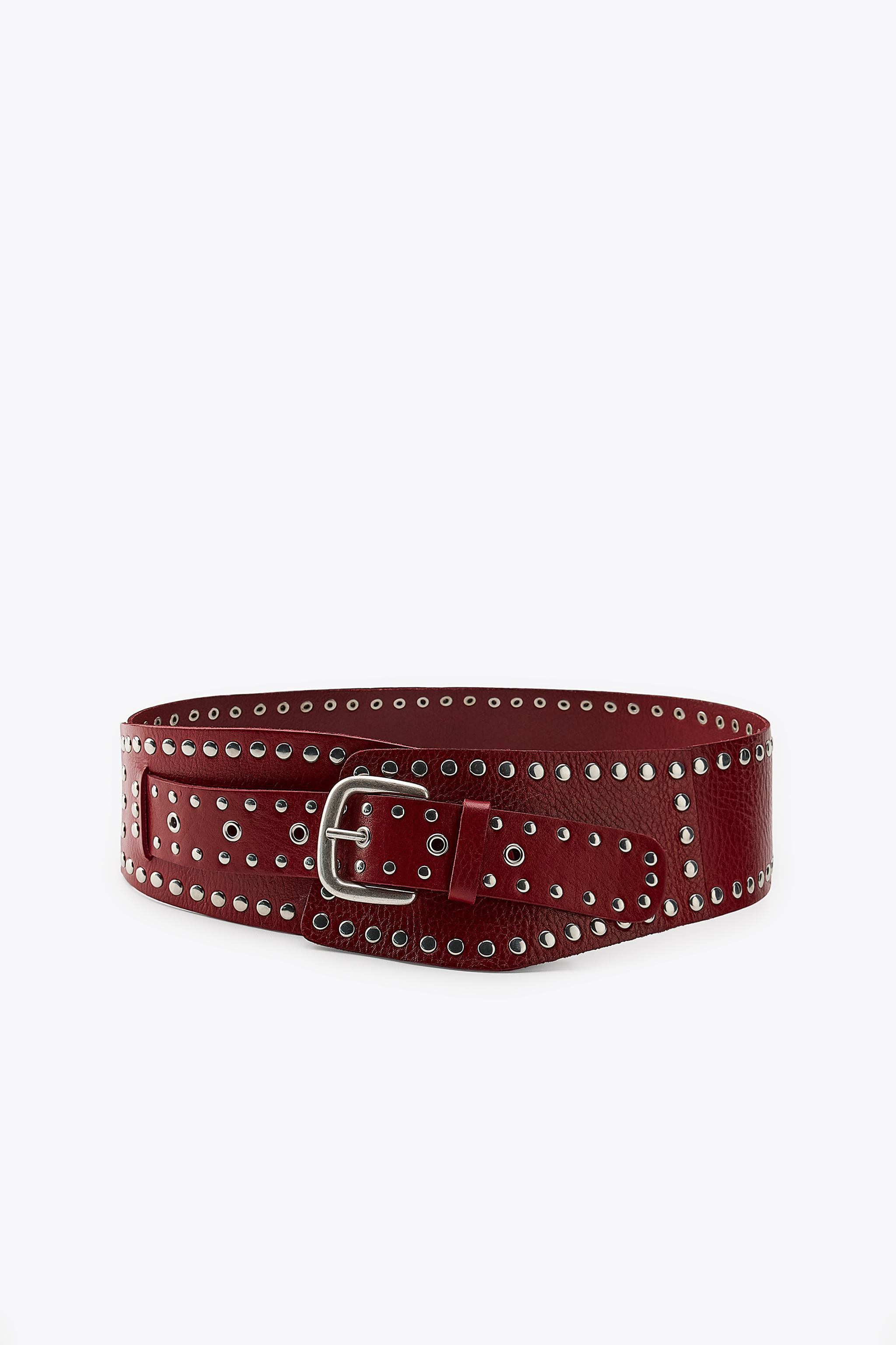 Studded Leather Corset Belt