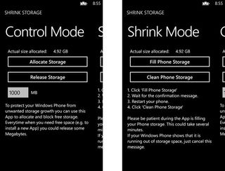 Shrink Storage Screenshots