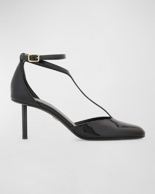 Lysandra Patent T-Strap Stiletto Pumps