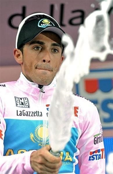 Contador has experience with French champagne and realises that the Italian bottles handle just as well.