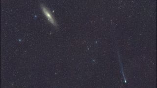 The Andromeda agalxy next to Comet 12p/Pons-Brooks