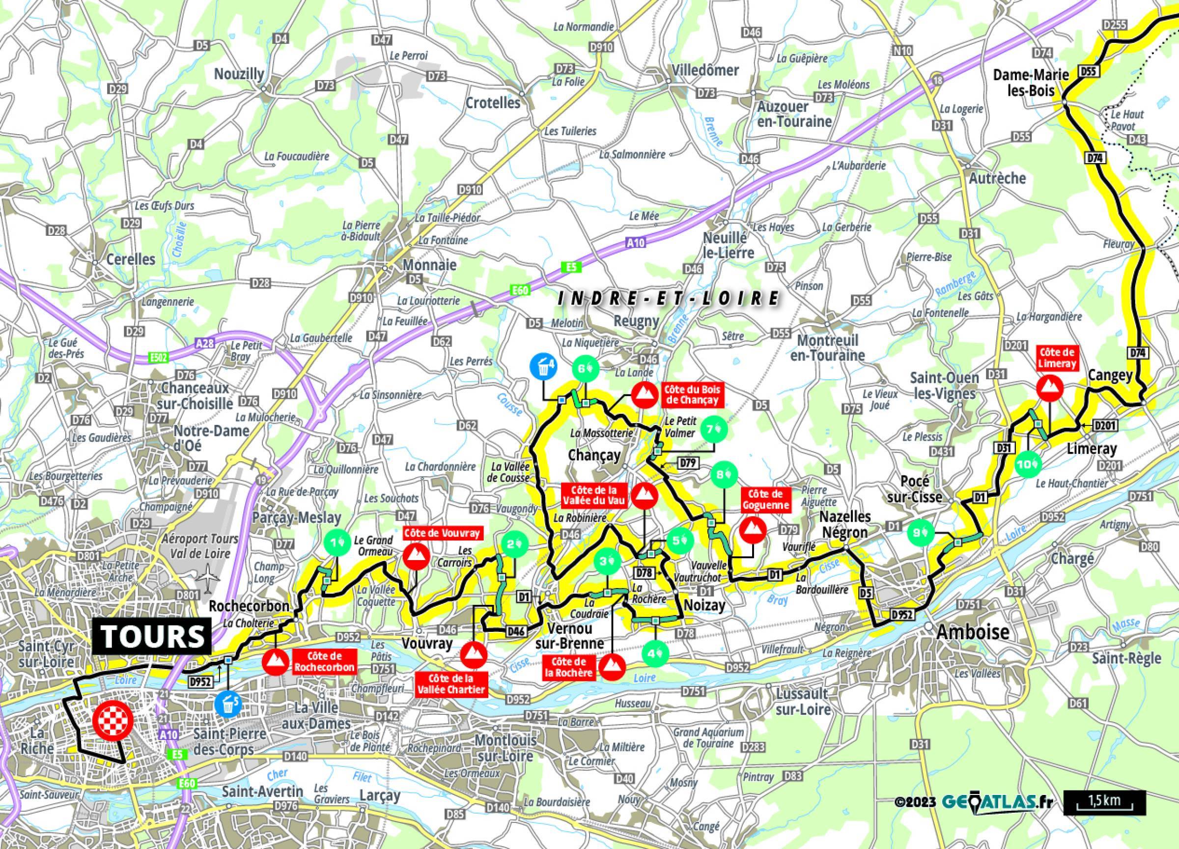 Paris–Tours finale route 2024