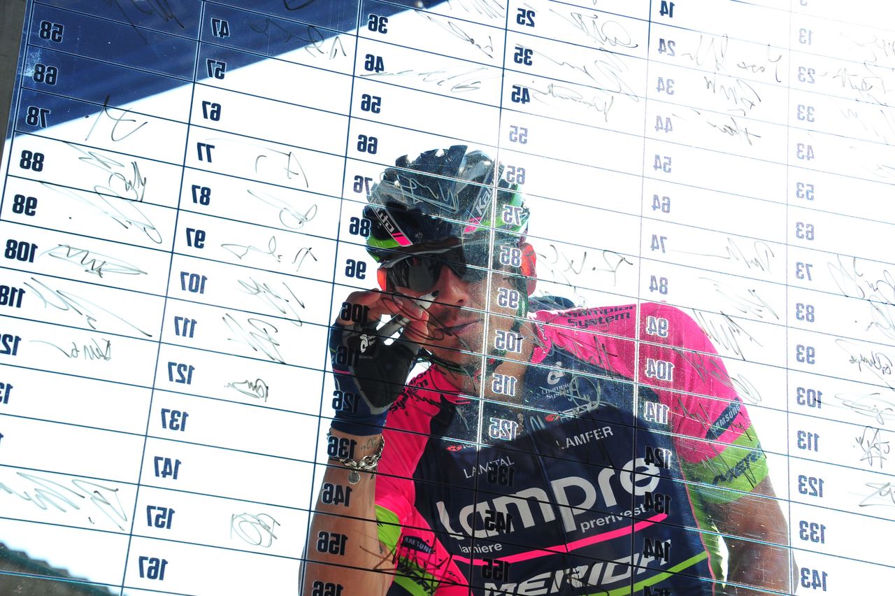 Filippo Pozzato reports for duty at Lampre.