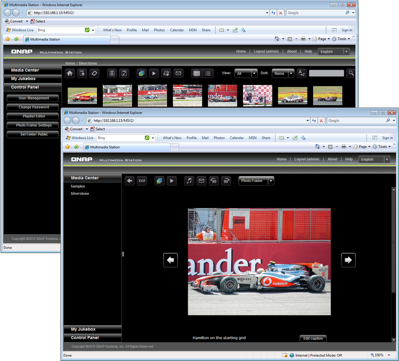 The improved Multimedia Station provides web galleries for your music, photos and videos.