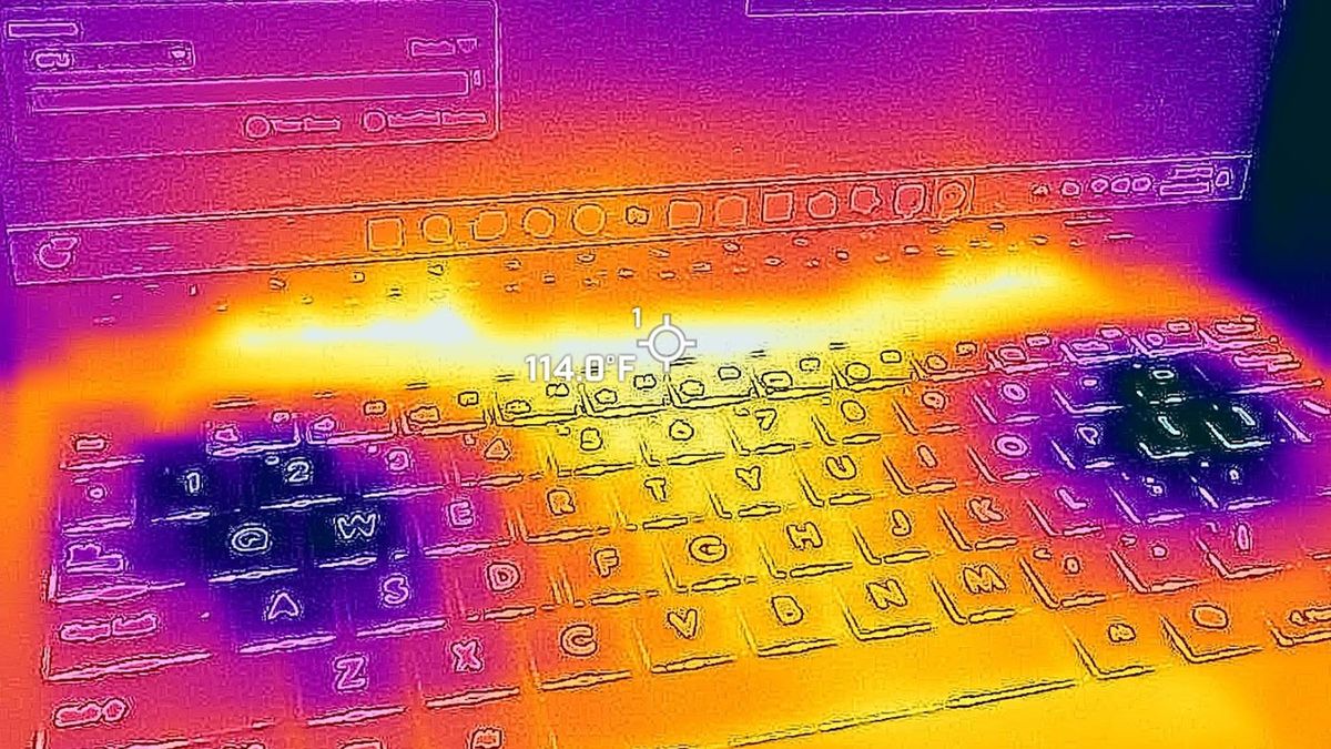 ASUS ProArt PX13 above keyboard thermals.