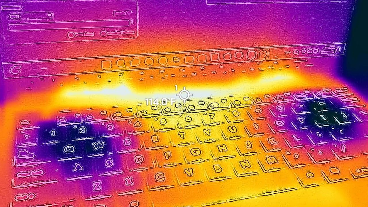 ASUS ProArt PX13 above keyboard thermals.