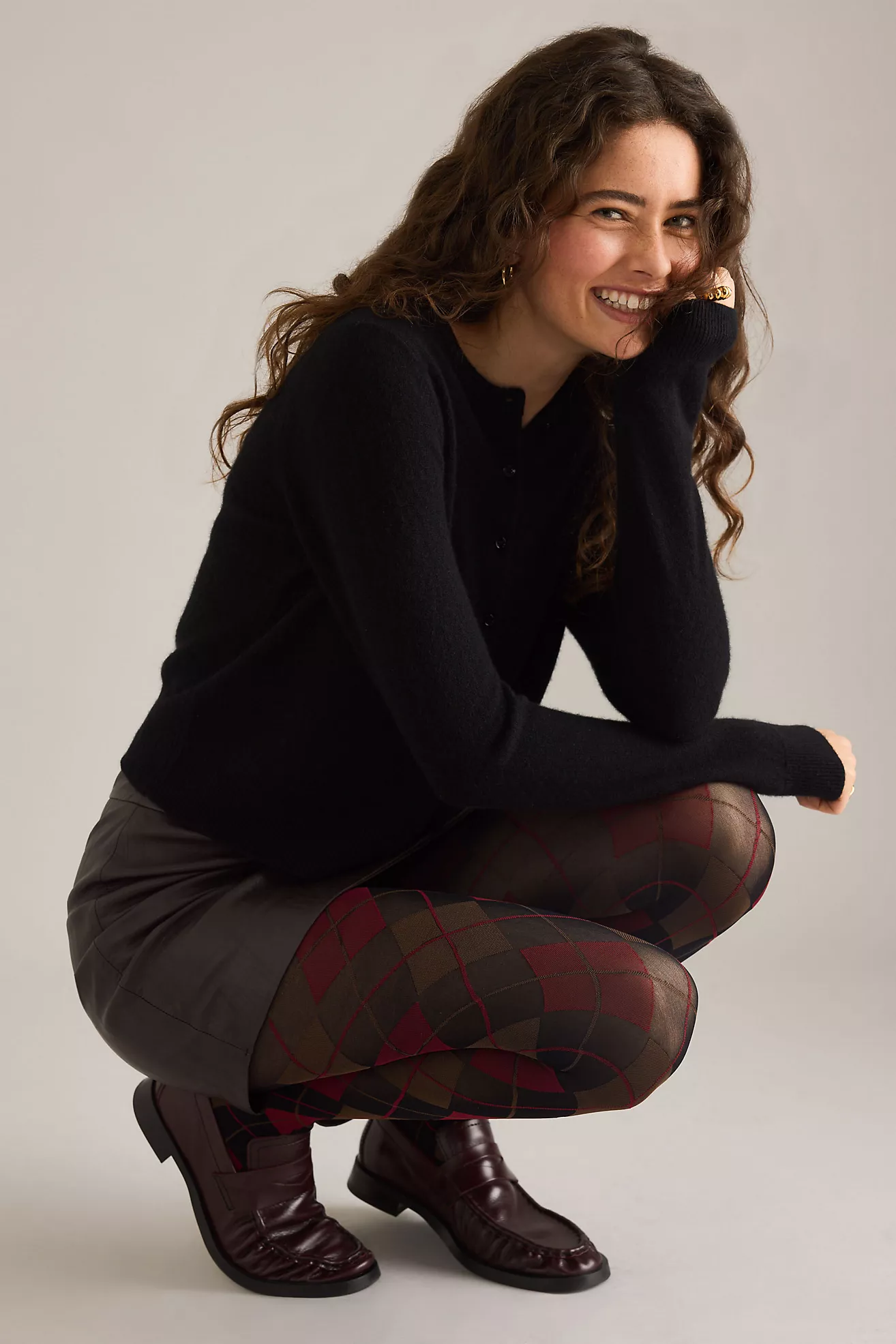 By Anthropologie Argyle Tights