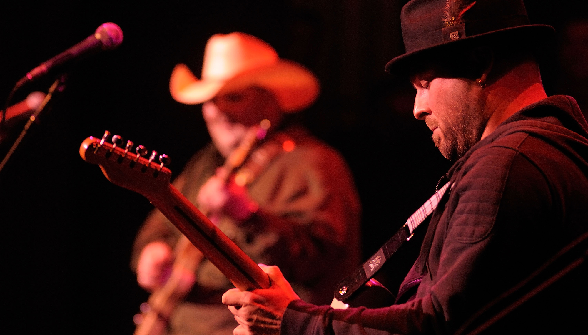 Mike Hyland and Guthrie Trapp preforms at the String Fever reception and concert at Tennessee State Museum on December 12, 2012 in Nashville, Tennessee.
