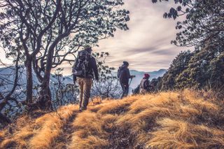 7 outdoors activities for weekend family fun: Group hiking