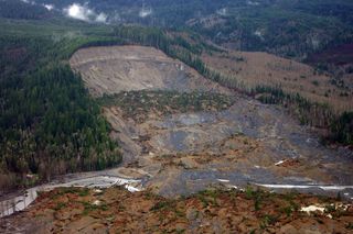 Oso, Washington 5 days after the landslide