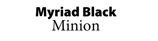 Font pairings: Myriad and Minion