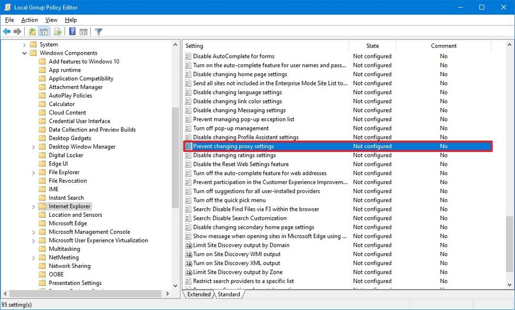 How To Prevent Users From Changing Proxy Settings On Windows 10 ...