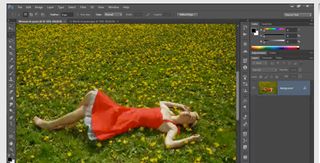 Photoshop CS7: content aware move tool