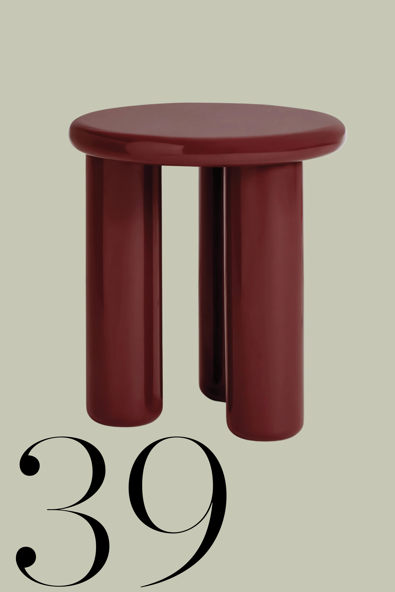 Habitat, Totley Round Side Table in Red
