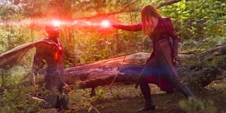 Wanda destroying the Mind Stone in Avengers: Infinity War.