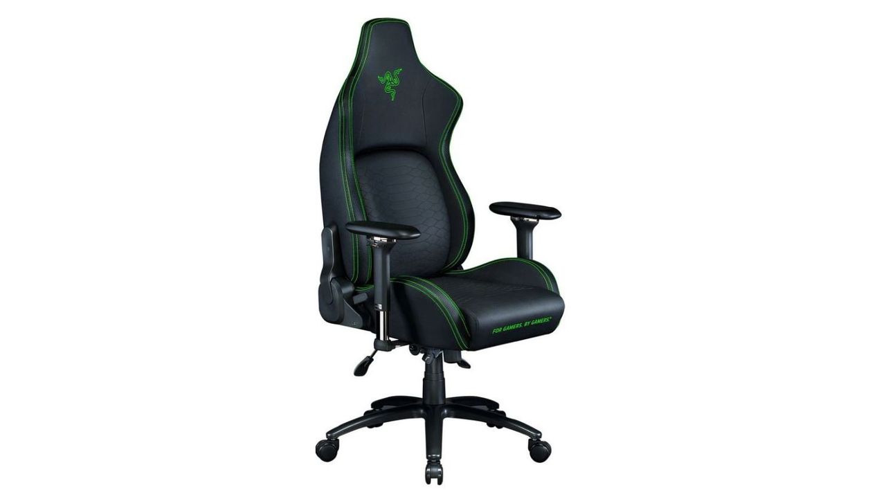 The Razer Iskur gaming chair shown side with angle
