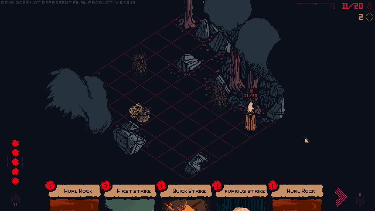 Various screenshots from Death Howl, a soulslike deckbuilder from The Outer Zone