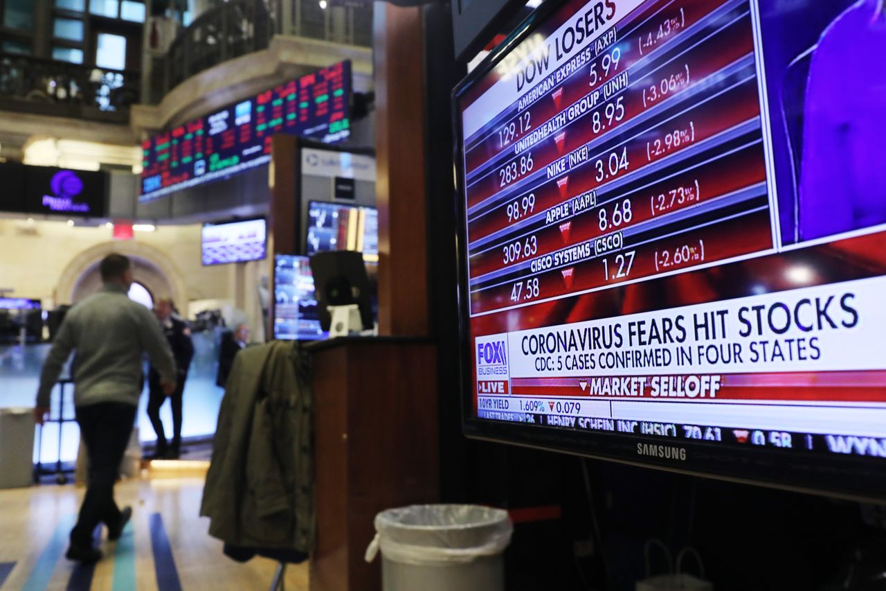 A TV at the stock market.