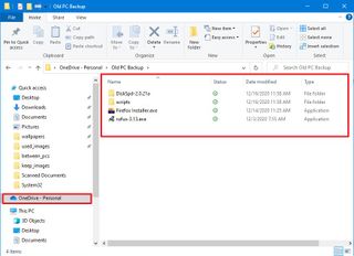 OneDrive access old PC files