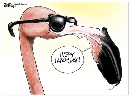 Editorial cartoon U.S. Labor Day