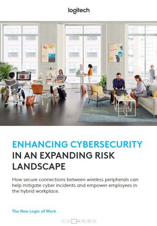 Whitepaper cover with image of a hybrid work space