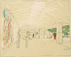 Kimbell Art Museum sketch by Louis Kahn