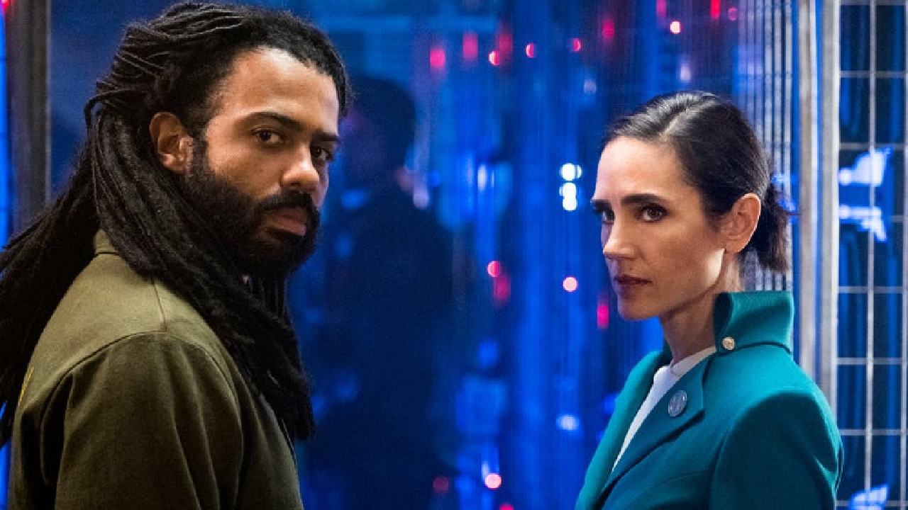 Daveed Diggs and Jennifer Connelly in Snowpiercer.