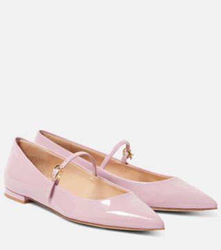 Ribbon Jane 05 Patent Leather Mary Jane Flats