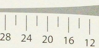 ISO h2 resolution chart raw image crop