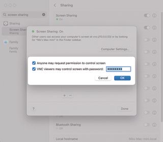 You can enable screen sharing in macOS’s System Settings