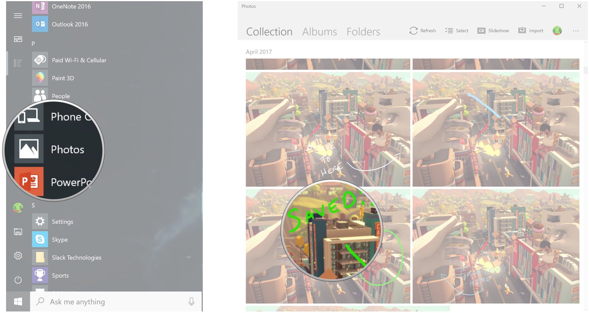 Launch the Photos app. Click a living image to open.