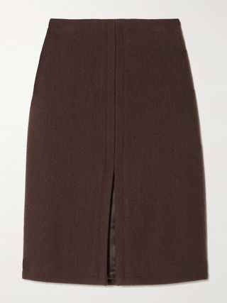 Wool Midi Skirt