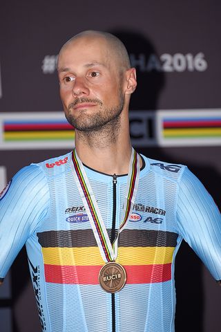 Tom Boonen (Belgium) takes the bronze medal in Doha