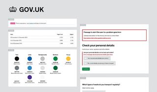 UI design: gov.uk