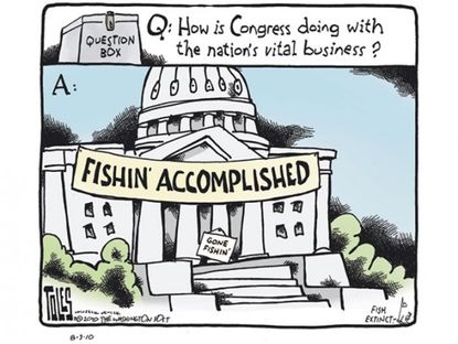 Government gone fishin'