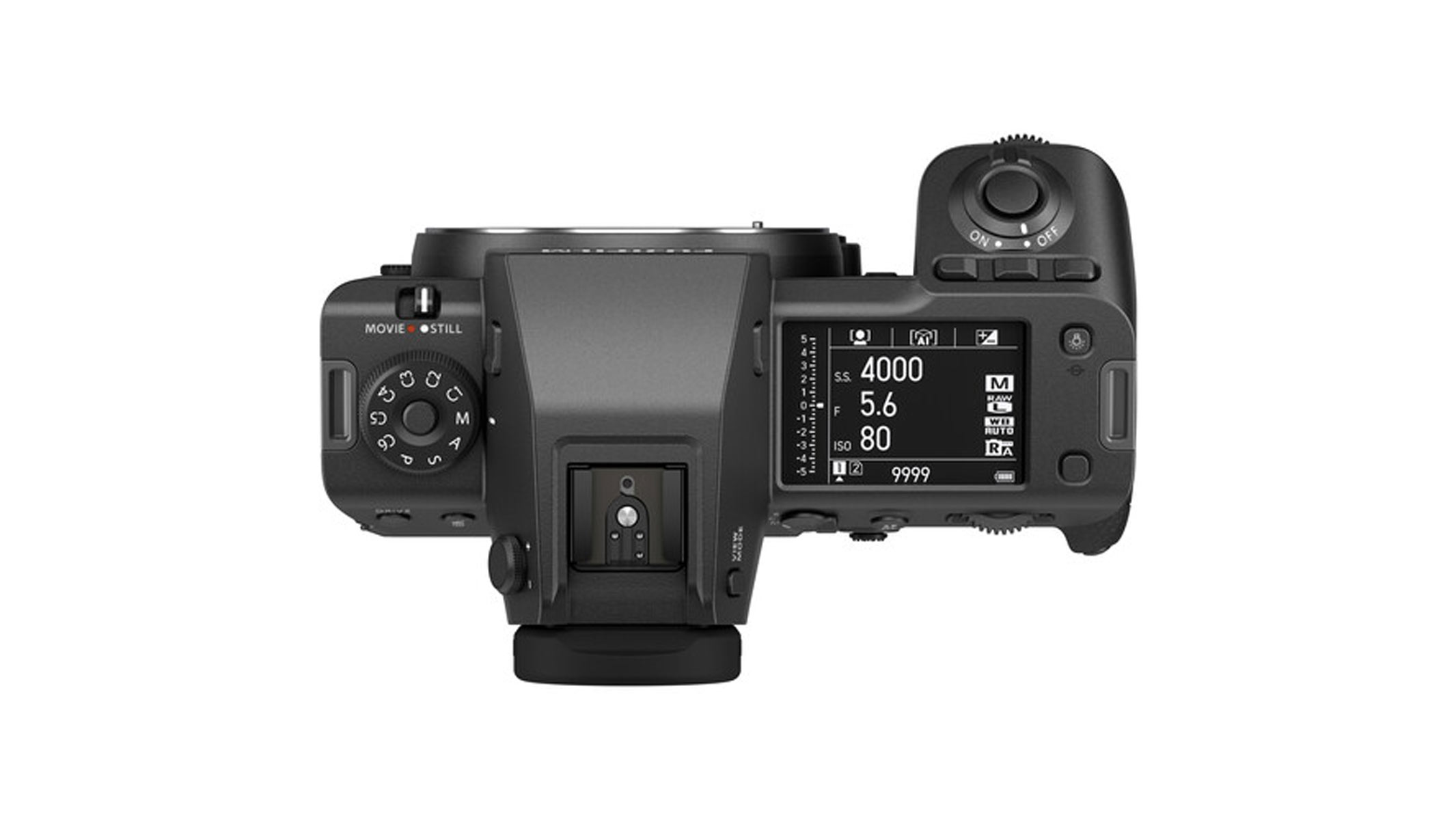 A top view of the Fujifilm GFX100 II