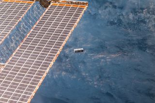 TechEdSat-3p deploys from the Japanese Small Satellite Orbital Deployer aboard the International Space Station.