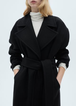 Maxi Lapel Manteco Wool Coat - Women | Mango United Kingdom