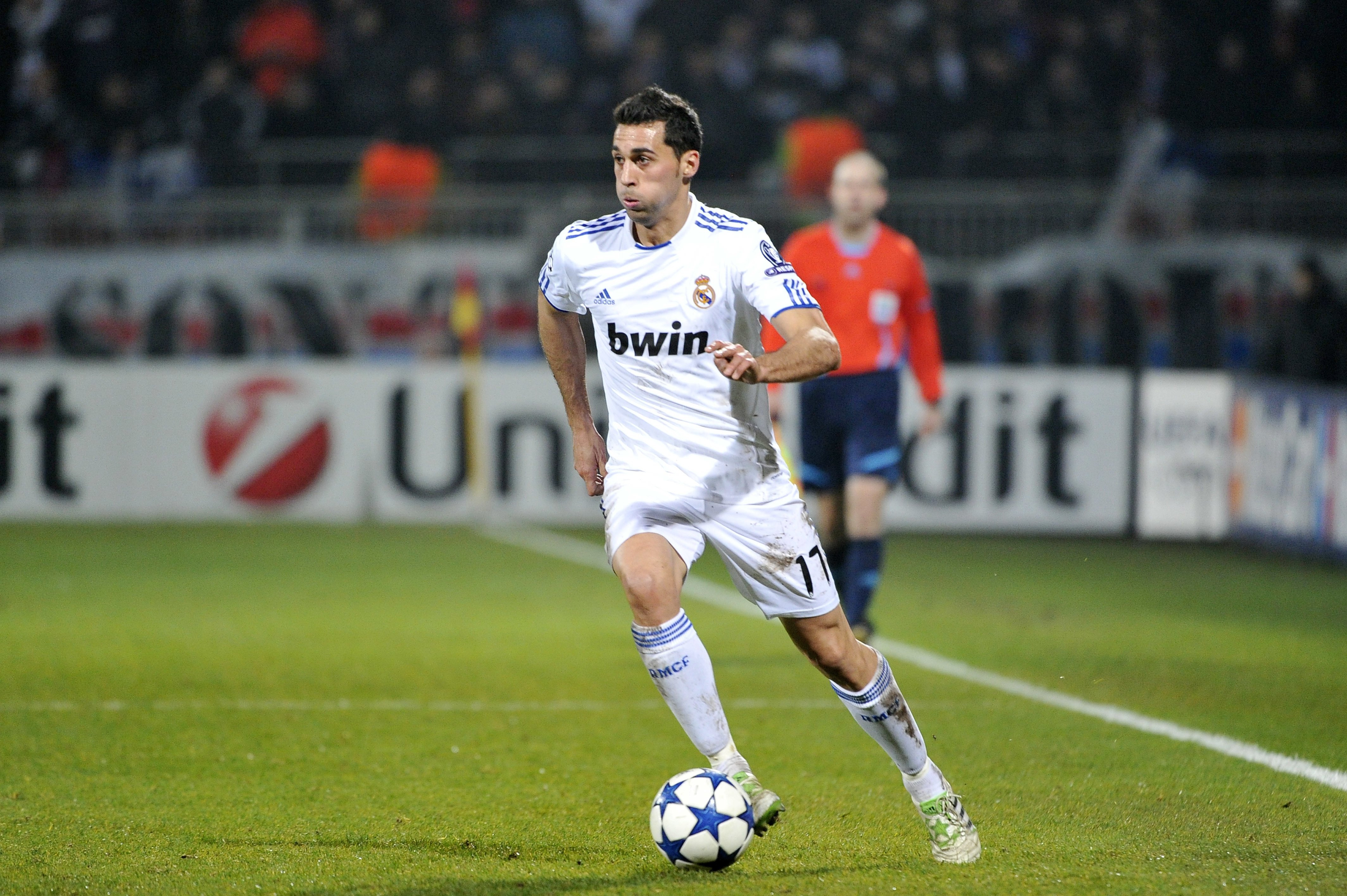 Alvaro Arbeloa in action for Real Madrid against Lyon in February 2011.