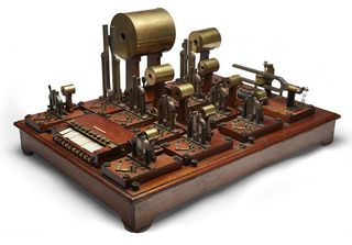 The physicist Hermann von Helmholtz developed one of the first electric keyboards. It's estimated to go for $30,000.The physicist Hermann von Helmholtz developed one of the first electric keyboards. It's estimated to go for $30,000.