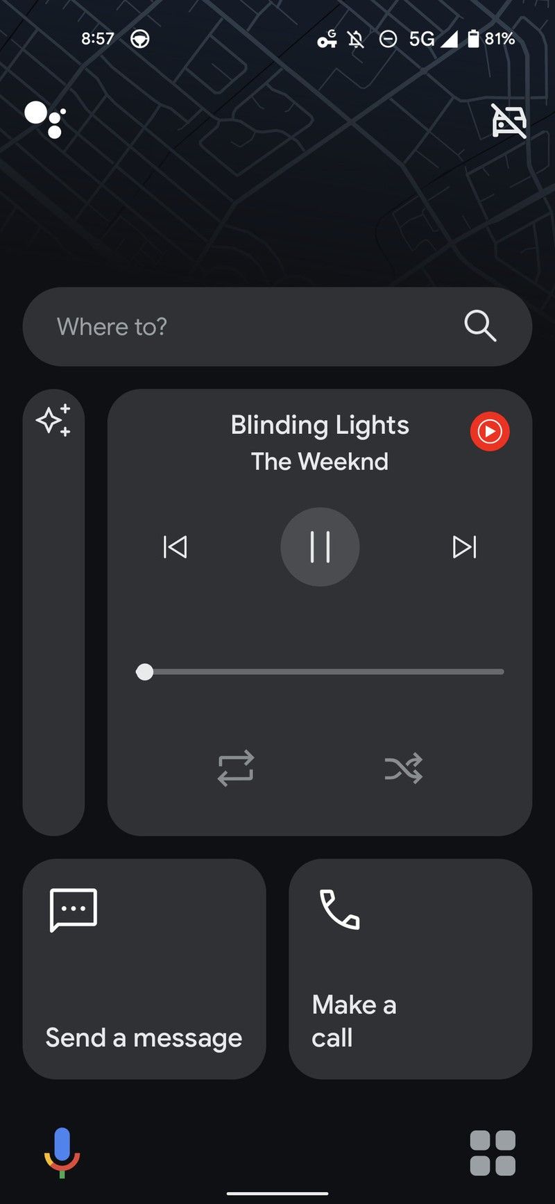 Google Assistant Driving Mode For You Card