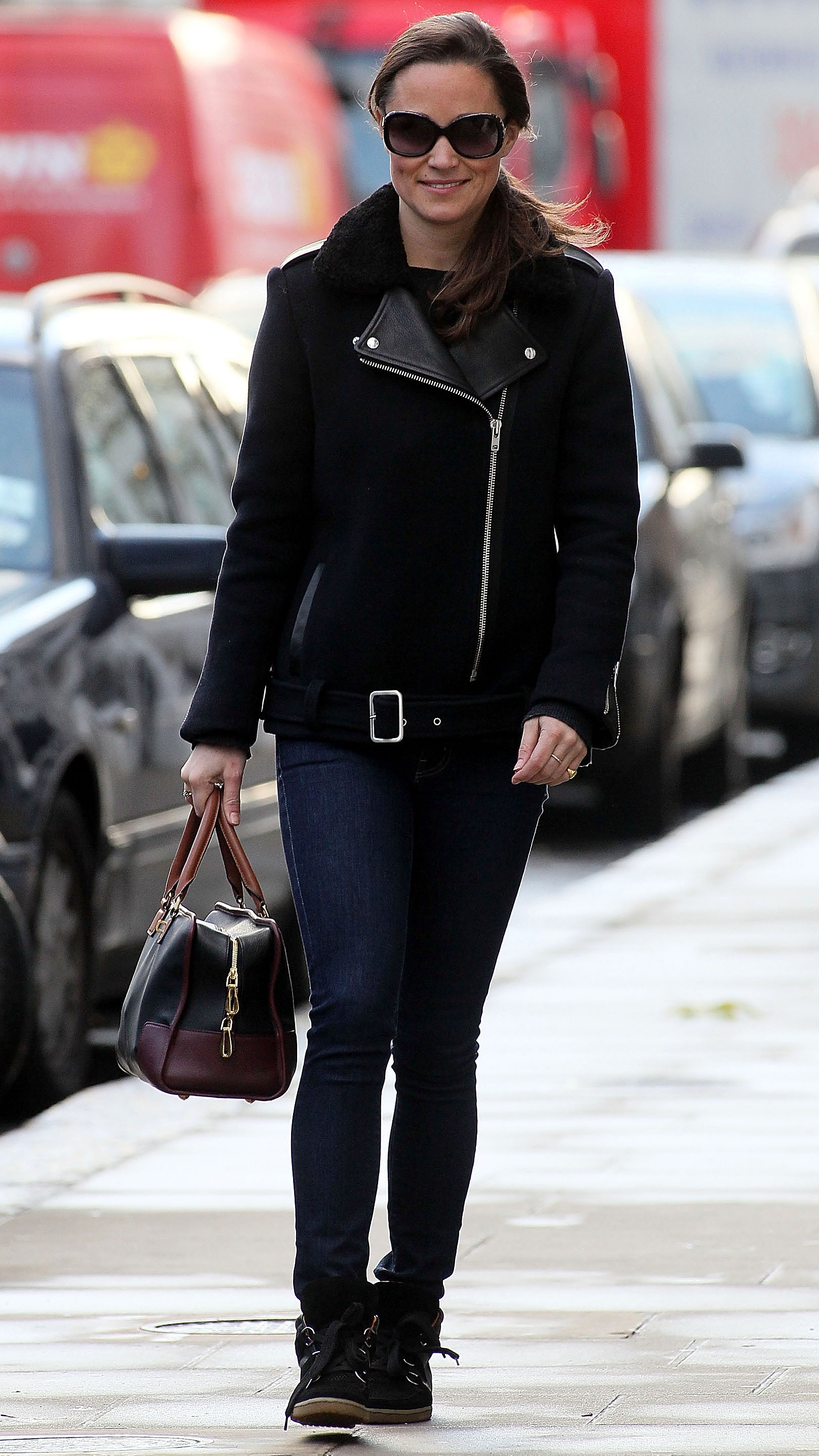 Pippa Middleton is seen walking in London on December 07, 2012