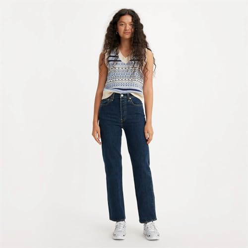 Levi's Women's Ribcage Straight Ankle, Salsa Dark Stone, 27w / 29l