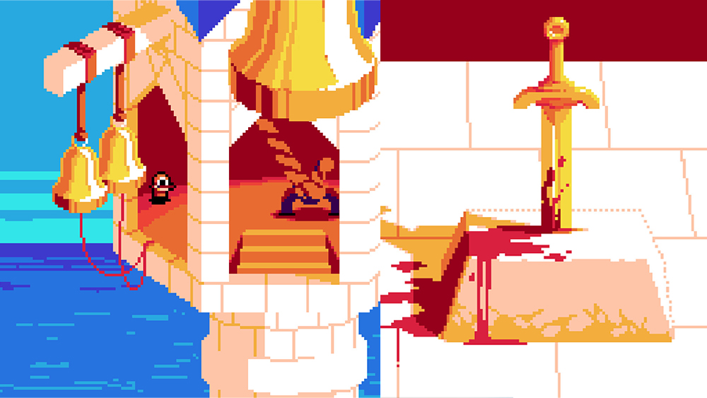 2D pixel art game that looks 3D because it uses sprite stacking